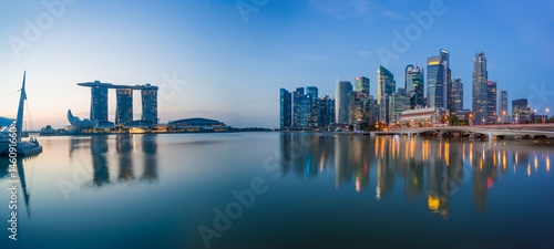 View Of Marina Bay sands at sunrise in Singapore