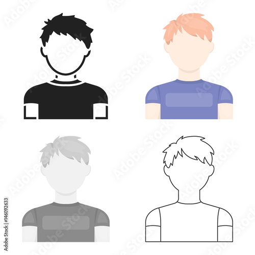 Redhead boy icon cartoon. Single avatar,peaople icon from the big avatar cartoon.