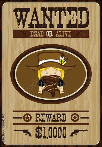Wild West Cowboy Wanted Poster