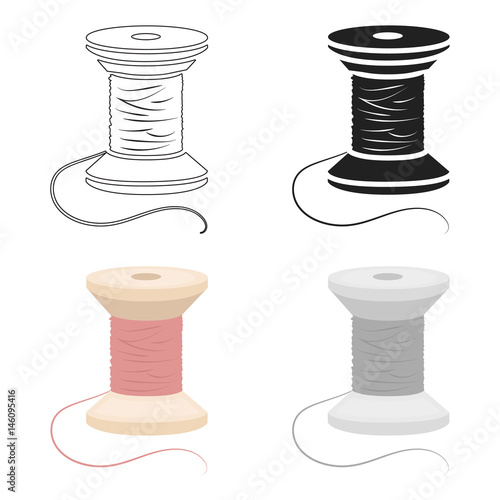 Spool of thread icon of vector illustration for web and mobile