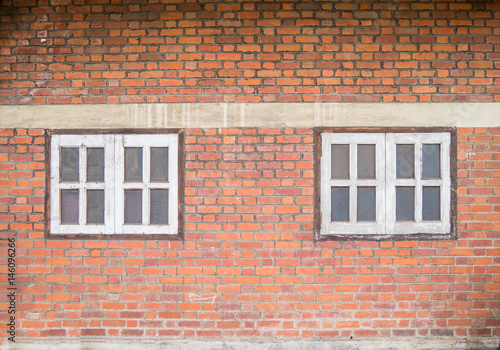 Old brickwall and the window © anuwat