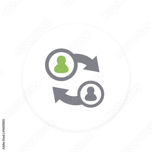 Staff, personnel rotation icon