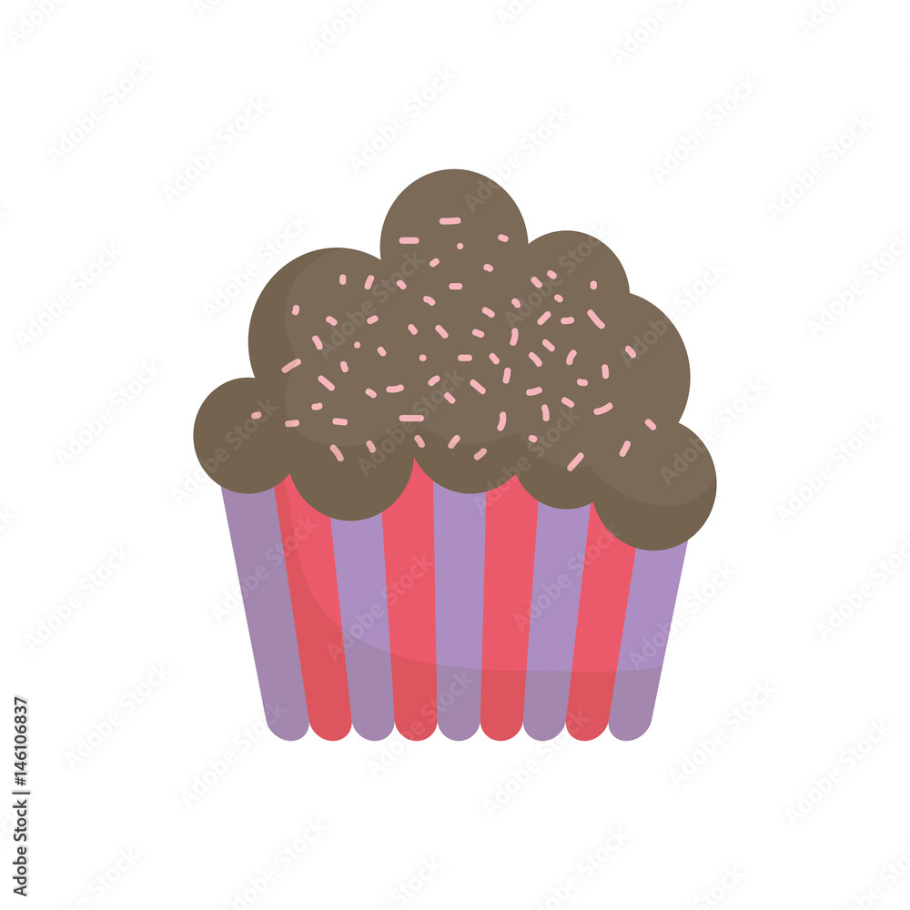 sweet cupcake icon over white background. vector illustration sweet cupcake icon over white background. vector illustration