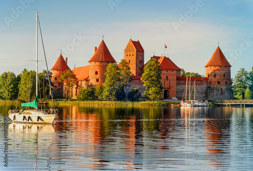 Trakai Island Castle - a popular tourist destination in Lithuania photo