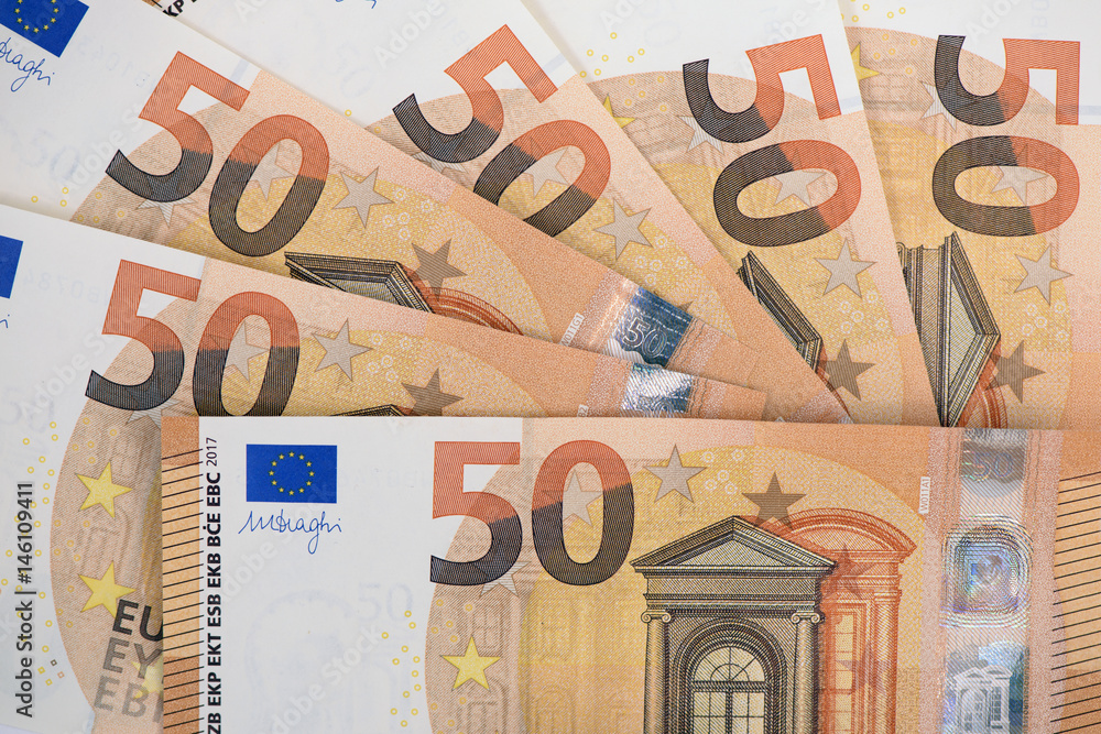 Euro Währung mit Banknote Euro Währung mit Banknote