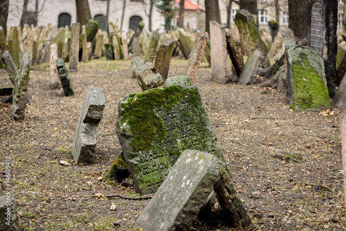 The ancient jewish cemetery, Prague photo