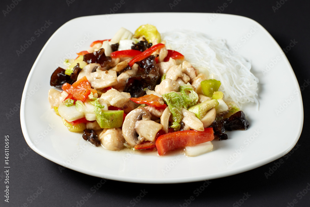 Chicken Szechuan. Asian food. Asian cuisine. Chicken Szechuan. Asian food. Asian cuisine.