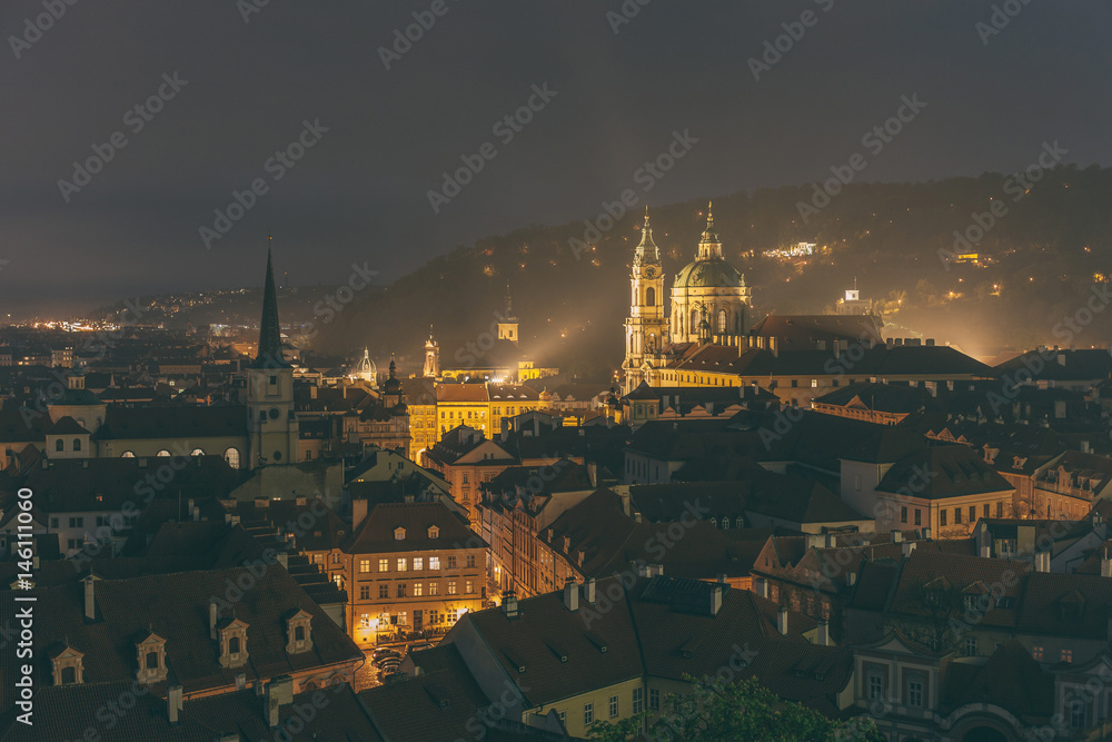 Fototapeta premium View on Prague at night