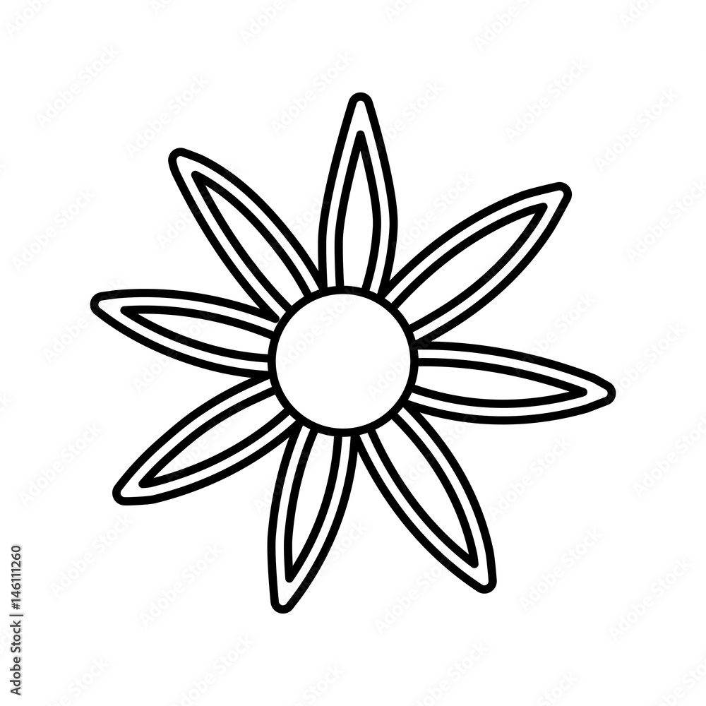 Flower blossom flat icon vector illustration design