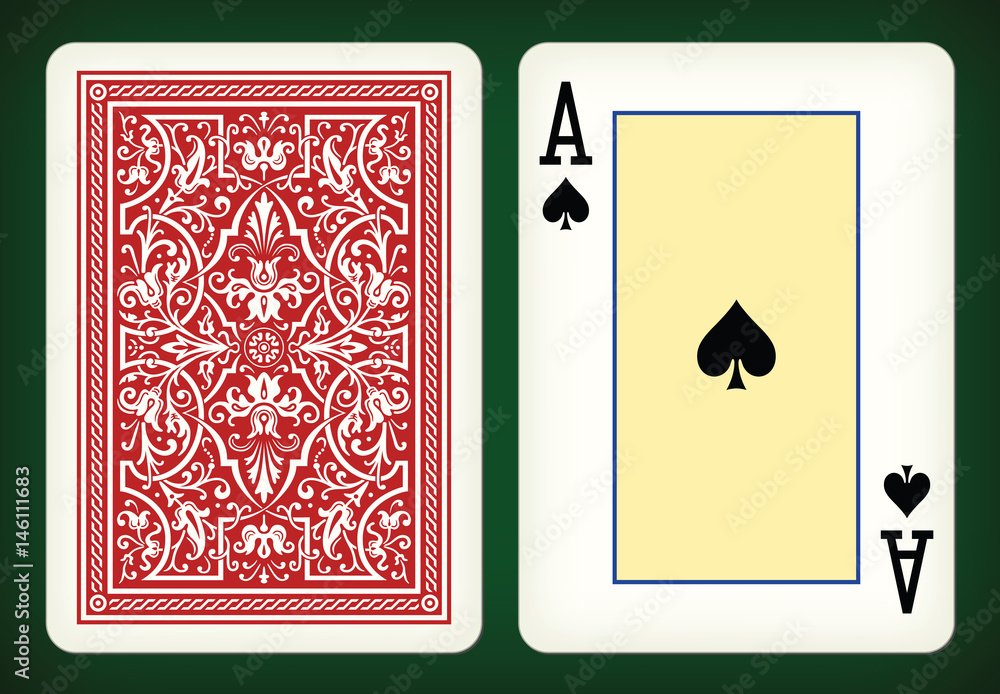Naklejka premium Ace of spades - playing cards vector illustration