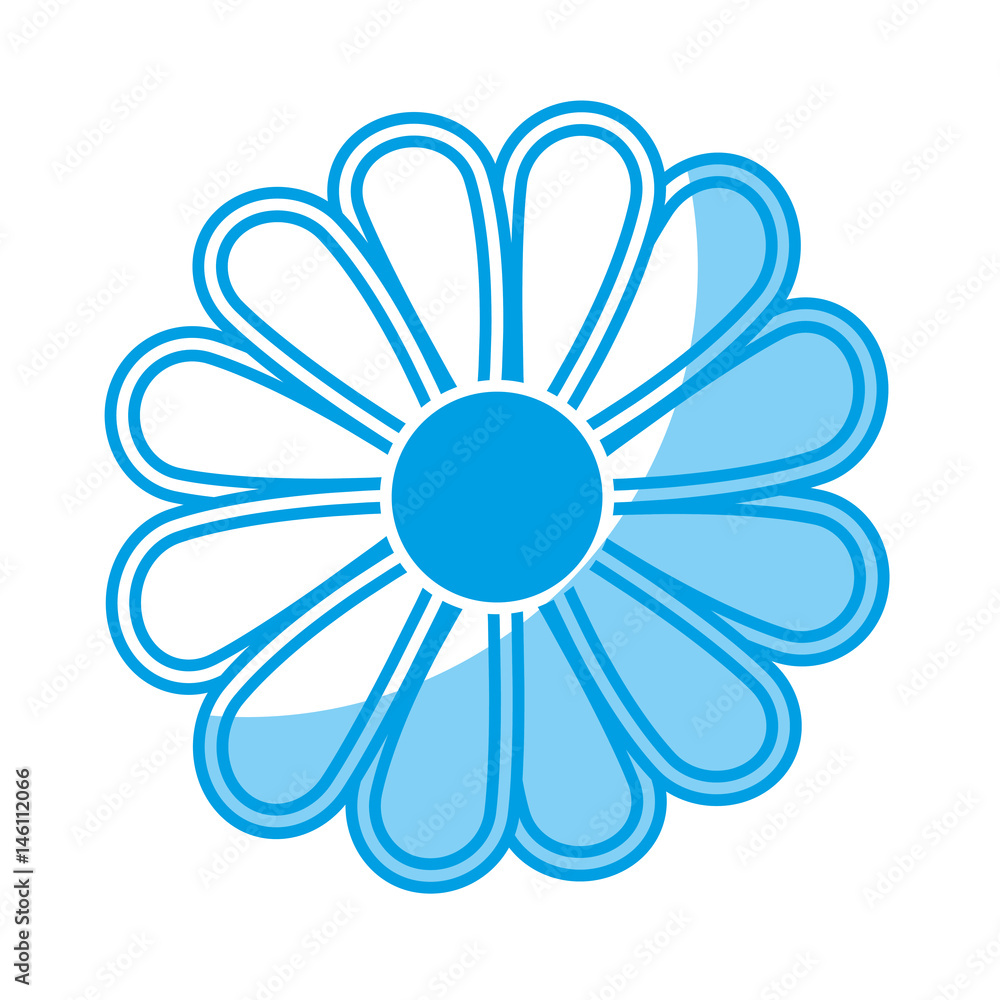 Flower isolated vector black icon, illustration design