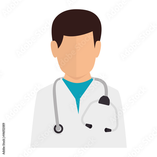 doctor avatar character icon vector illustration design