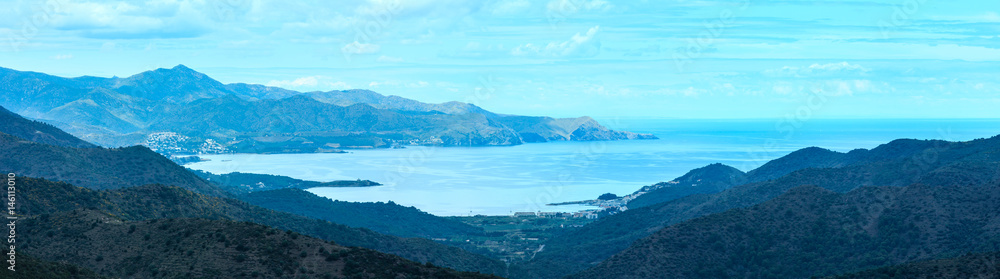 Cadaques bay panorama, Spain.