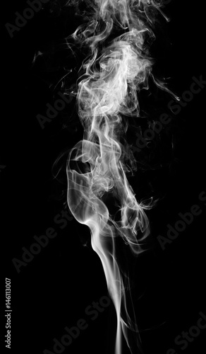 Fototapeta Naklejka Na Ścianę i Meble -  White fantasy smoke on black background