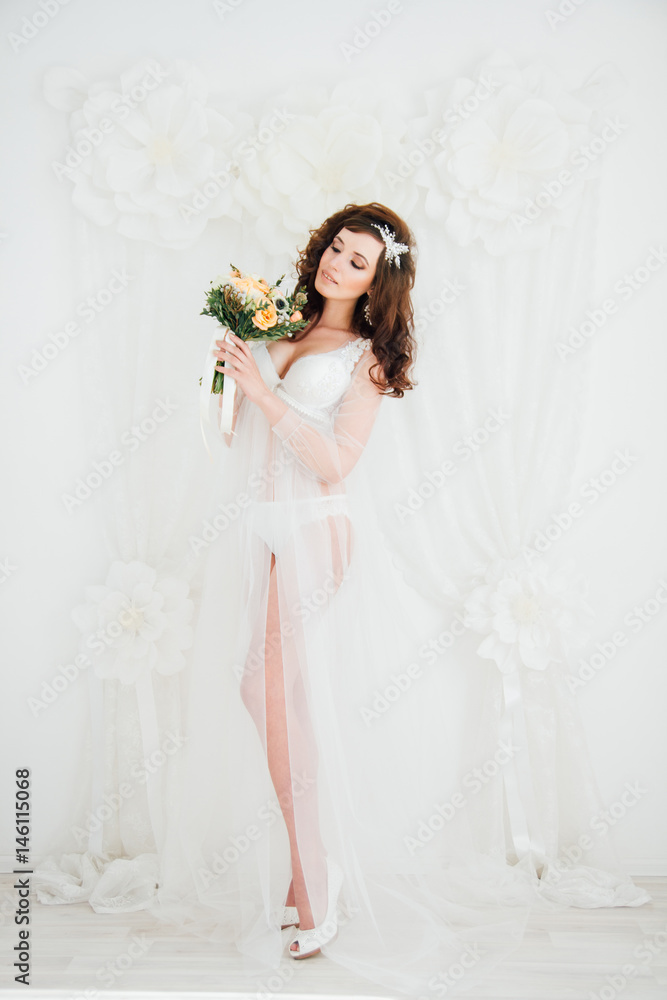 Boudoir bride's morning Boudoir bride's morning