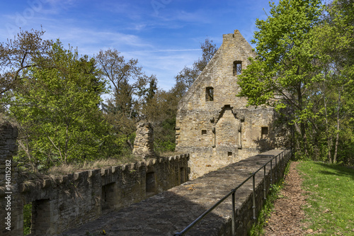 World Heritage ruins of the Disibod monastery on the Disibodenberg, Home of Saint Hildegard of Bingen.