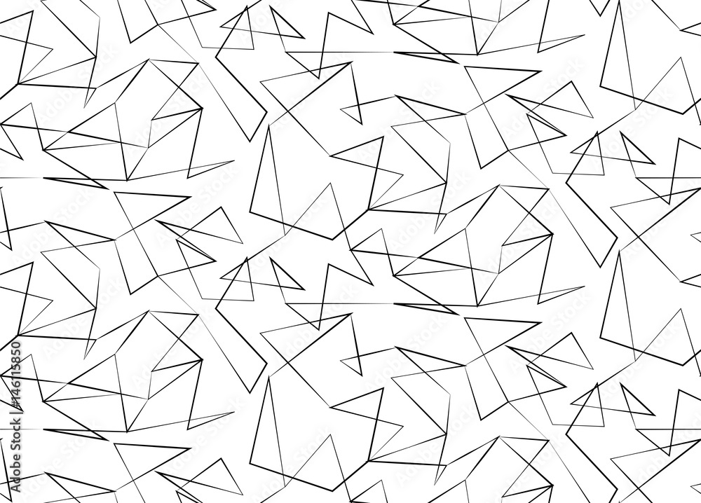 Pattern with black abstract lines on the white background Pattern with black abstract lines on the white background