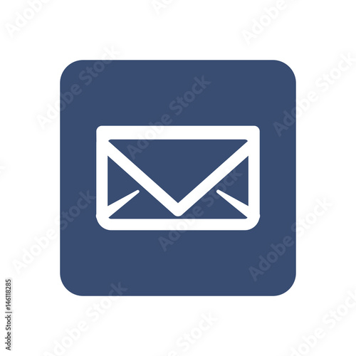 Email or mail symbol flat vector illustration design