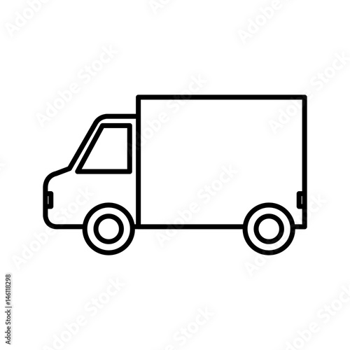 truck vehicle isolated icon vector illustration design