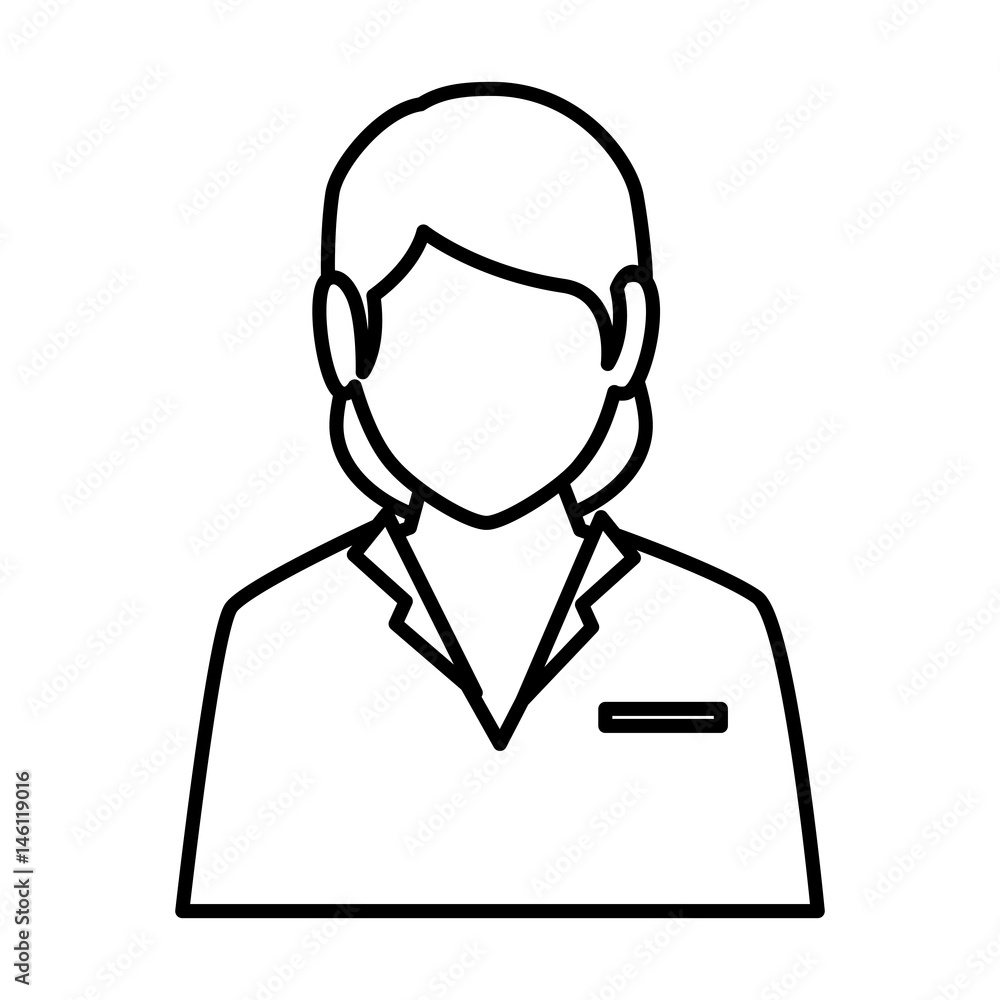 young woman avatar character vector illustration design