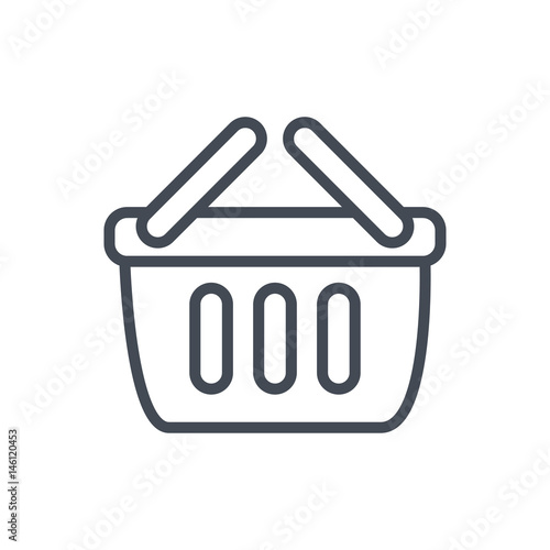 Shopping Cart Line Icon