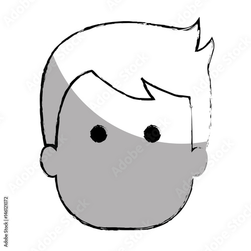 young man avatar character vector illustration design