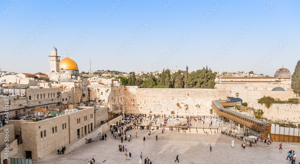 Fototapeta premium Ściana zachodnia lub Ściana Płaczu Jerozolima Izrael
