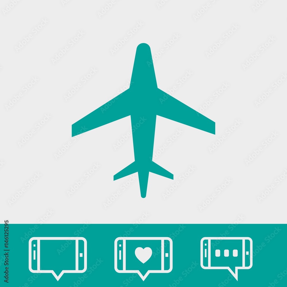 aircraft icon stock vector illustration flat design aircraft icon stock vector illustration flat design