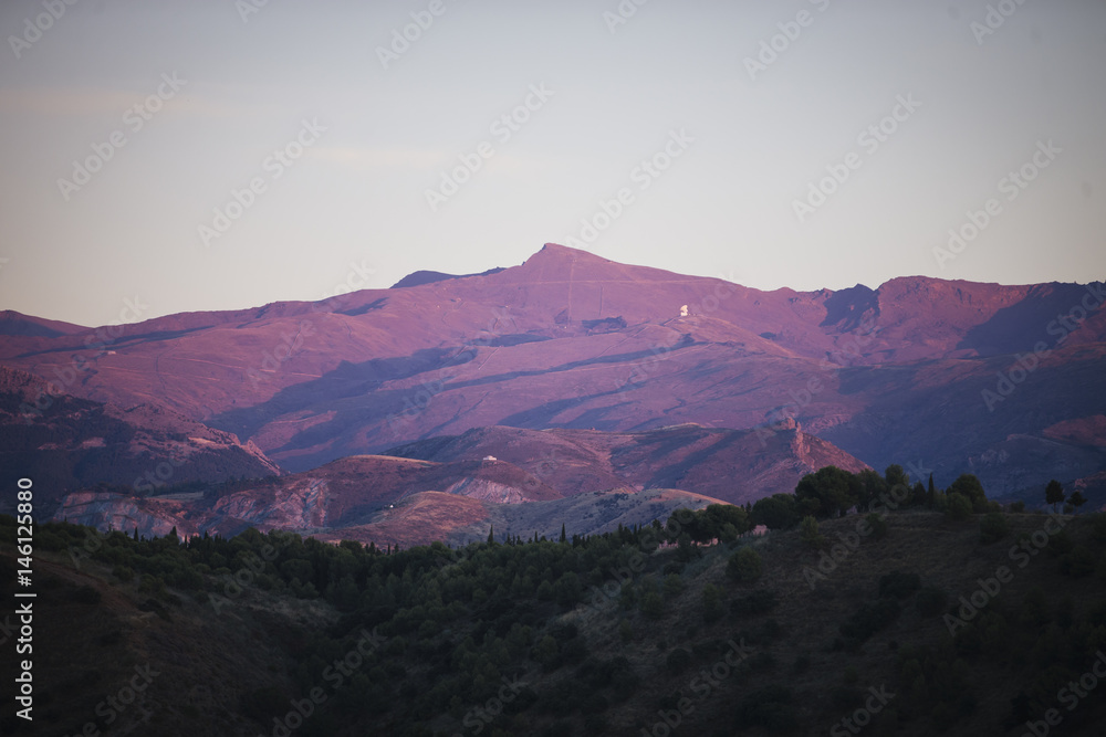 Sierra Nevada at sunset.