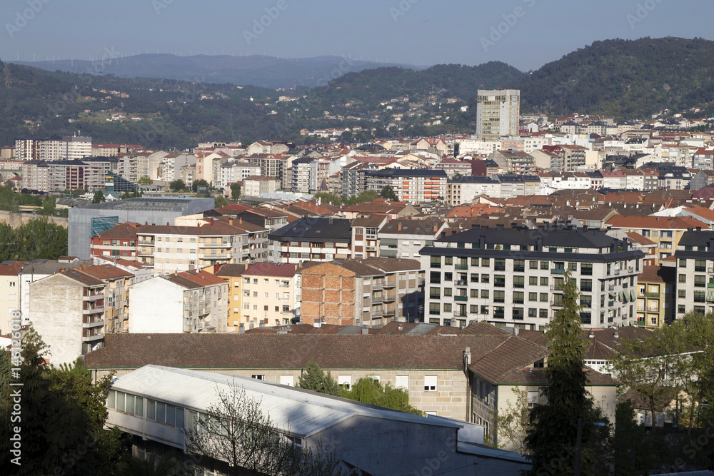 landscape of the city of orense, galicia, spain