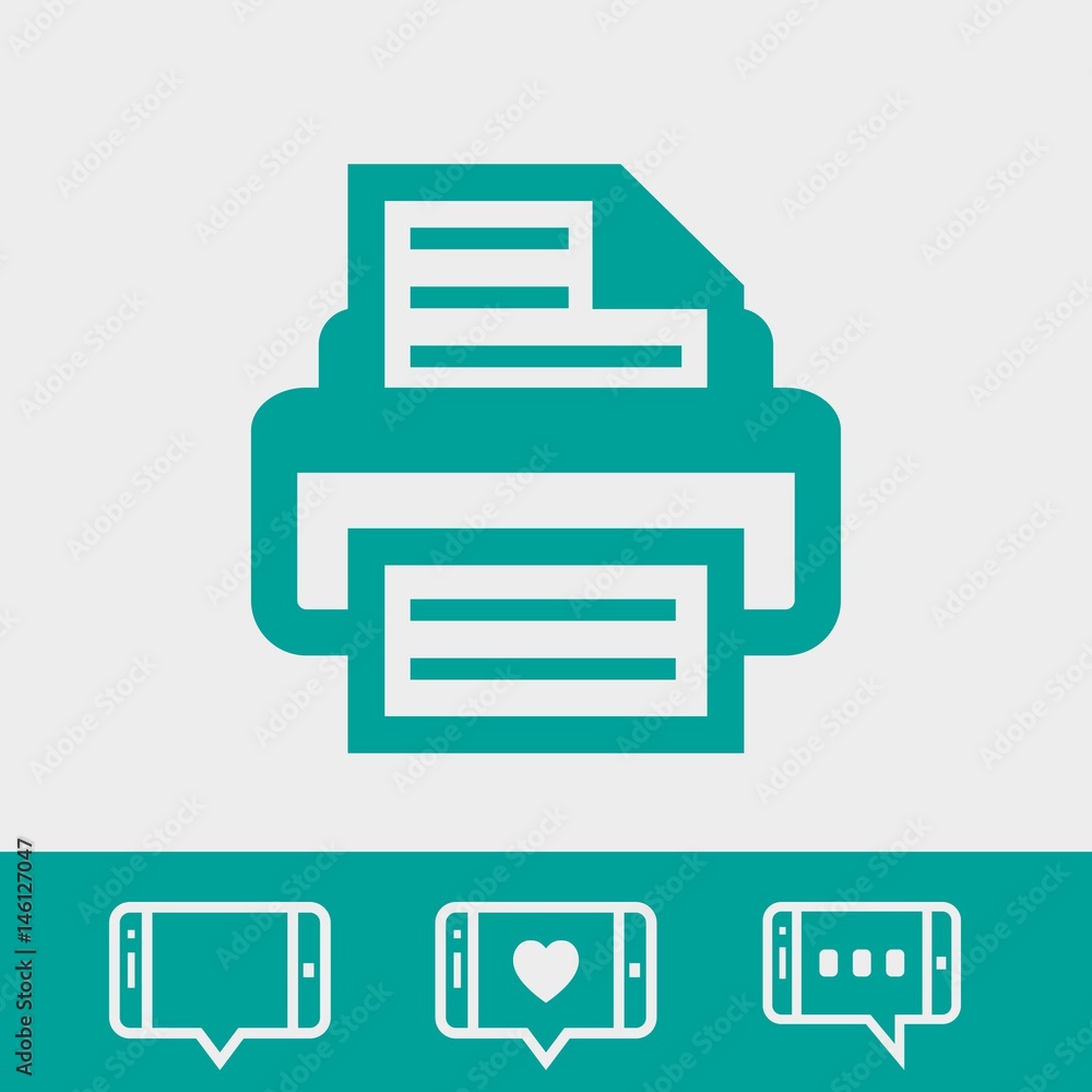 print icon stock vector illustration flat design print icon stock vector illustration flat design