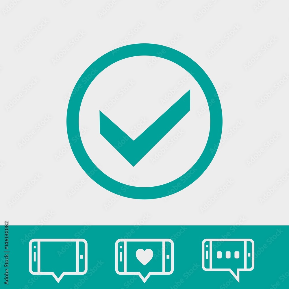 check icon stock vector illustration flat design check icon stock vector illustration flat design