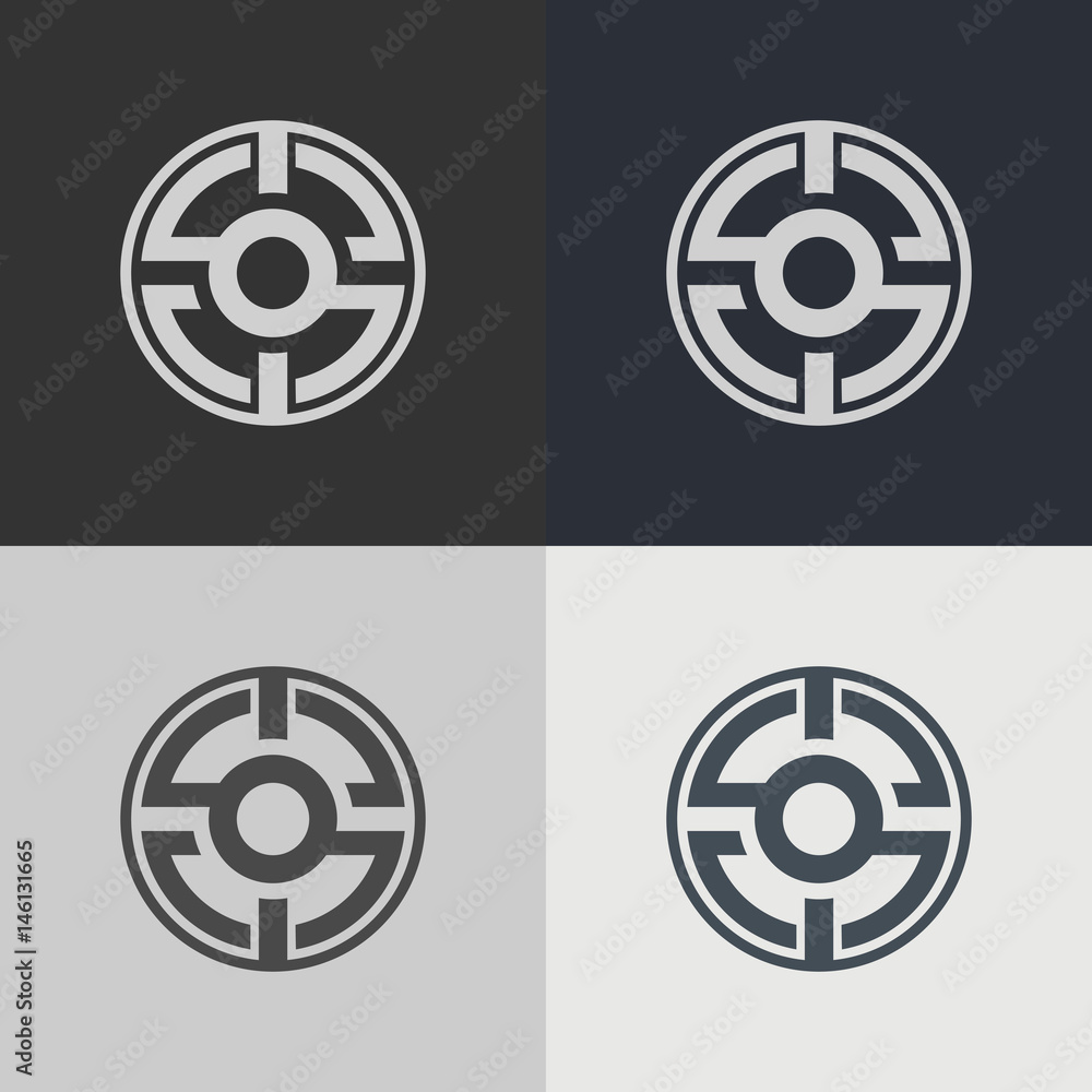 Abstract circle logo. Logo design vector template. Abstract circle logo. Logo design vector template.