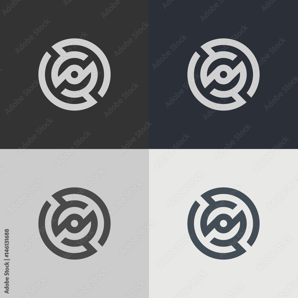 Abstract circle logo. Logo design vector template. Abstract circle logo. Logo design vector template.
