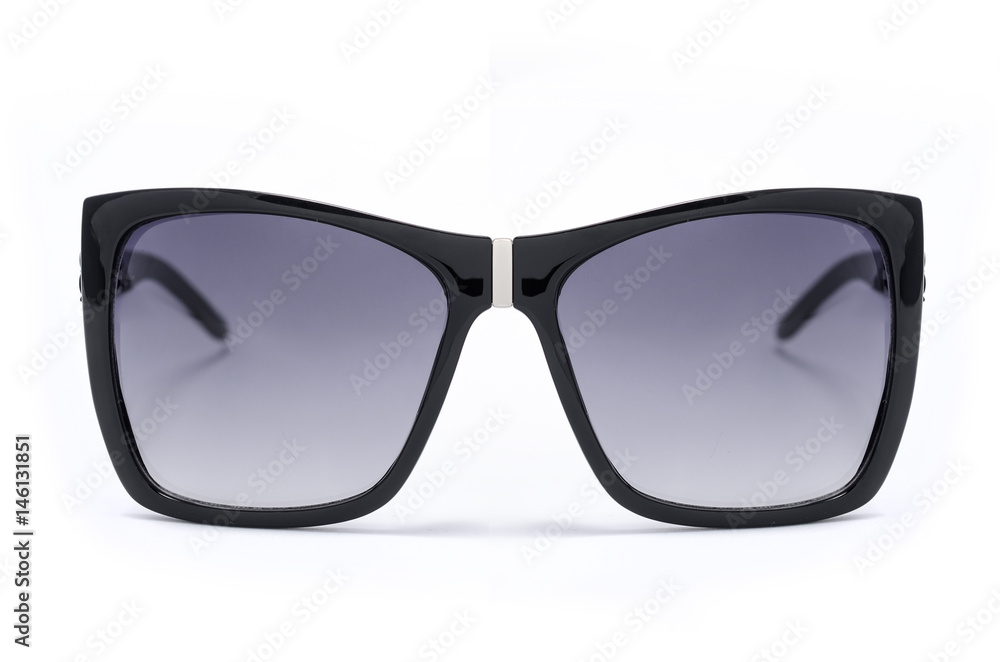Sunglasses in black wide frame isolated Sunglasses in black wide frame isolated
