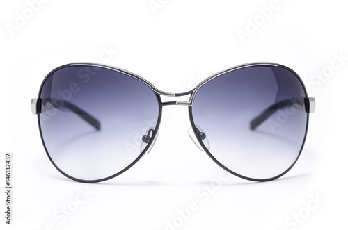 Men's sunglasses in metal frame isolated on white