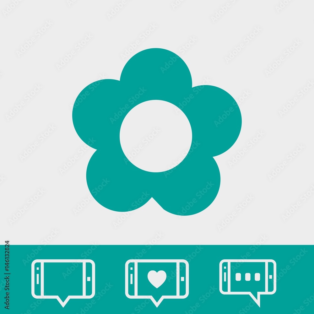 flower icon stock vector illustration flat design flower icon stock vector illustration flat design