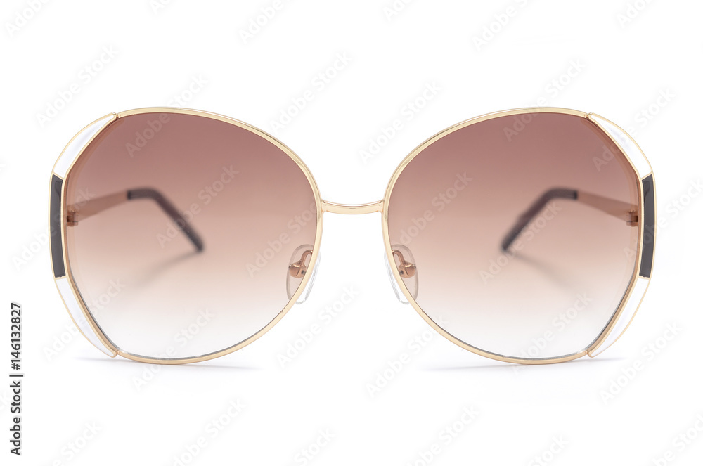 women's sunglasses with brown glass isolated on white women's sunglasses with brown glass isolated on white