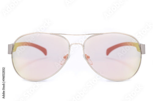 Sunglasses in an iron frame isolated on white