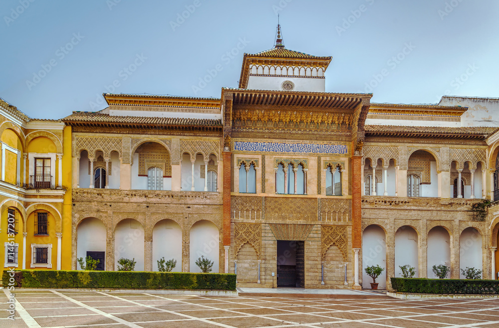 Mudejar Palace in Alcazar of Seville, Spain