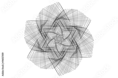 flower, Abstract geometric shapes