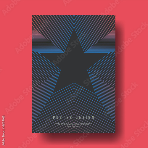 Abstract Geometric Star Shapes Cover Design layout for banners, wallpaper, flyers, invitation, posters, brochure, voucher discount - Vector illustration template
