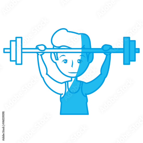 Sport man cartoon icon vector illustration graphic design