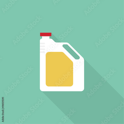 Canister under engine oil. Modern thin line icon. outline symbol. Vector.Can for lubricating material. The concept of service oil change, repair. flat style