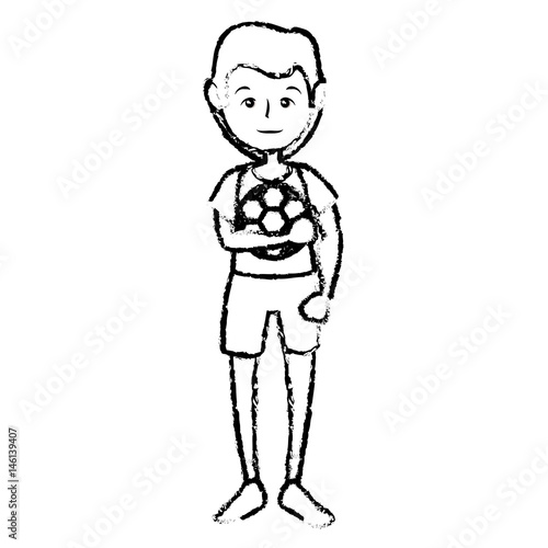 Sport man cartoon icon vector illustration graphic design