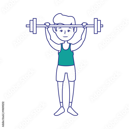 Sport man cartoon icon vector illustration graphic design