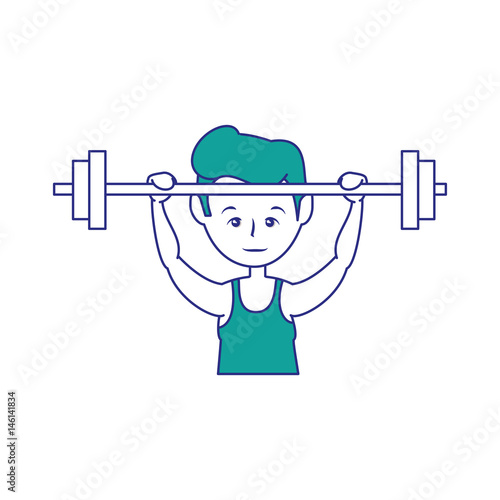 Sport man cartoon icon vector illustration graphic design