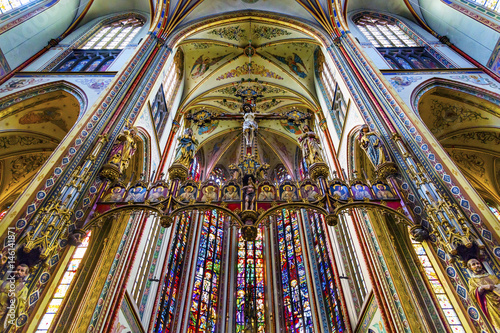 Basilica Christ Crucifix Stained Glass De Krijtberg Church Amsterdam Netherlands