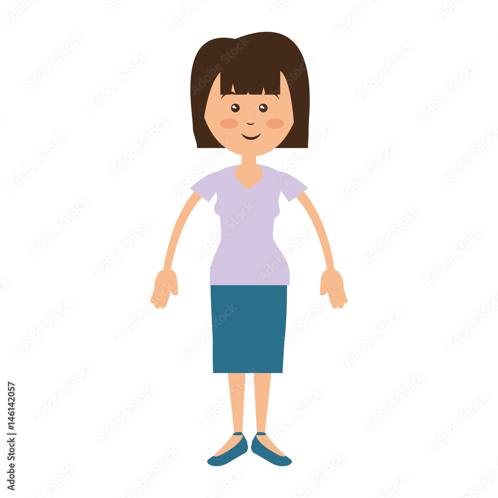 Woman cute cartoon icon vector illustration graphic design Woman cute cartoon icon vector illustration graphic design