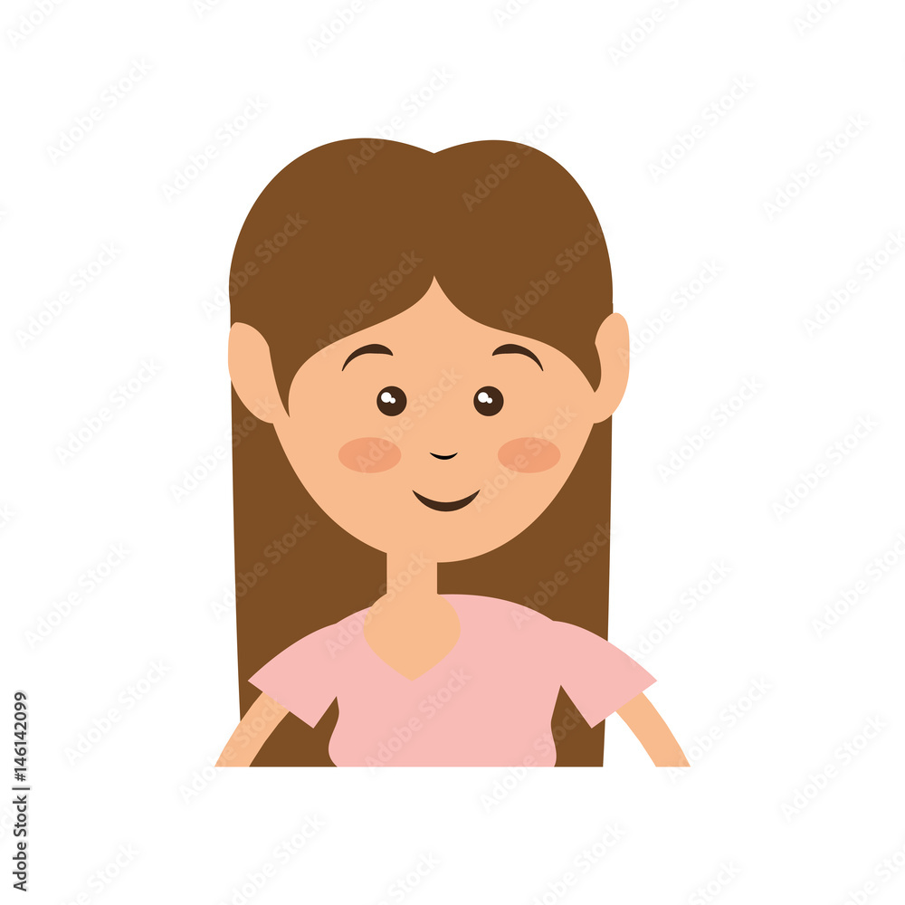 Woman cute cartoon icon vector illustration graphic design Woman cute cartoon icon vector illustration graphic design